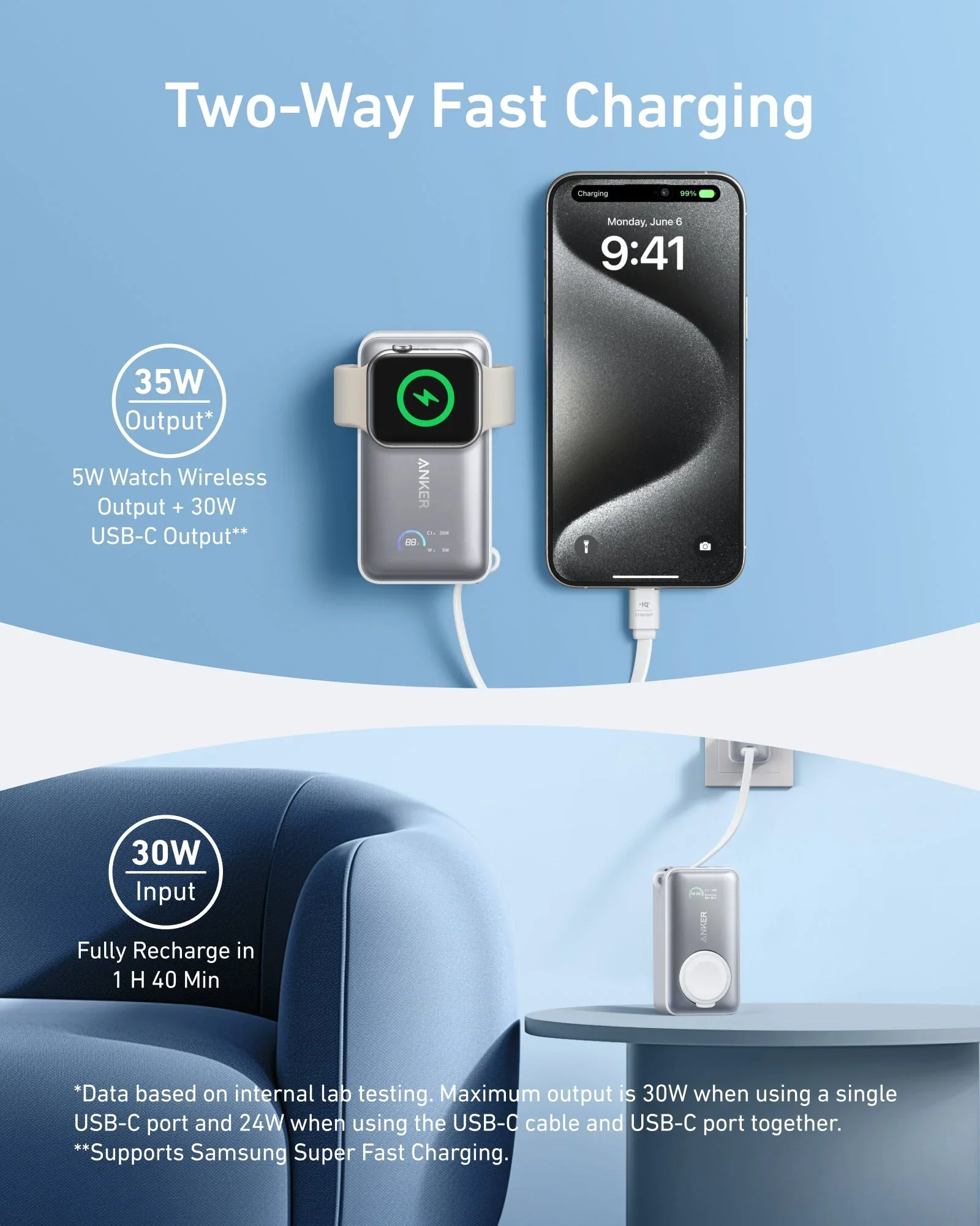 Anker MagGo Power Bank 10K 35W For Apple Watch - Image 5