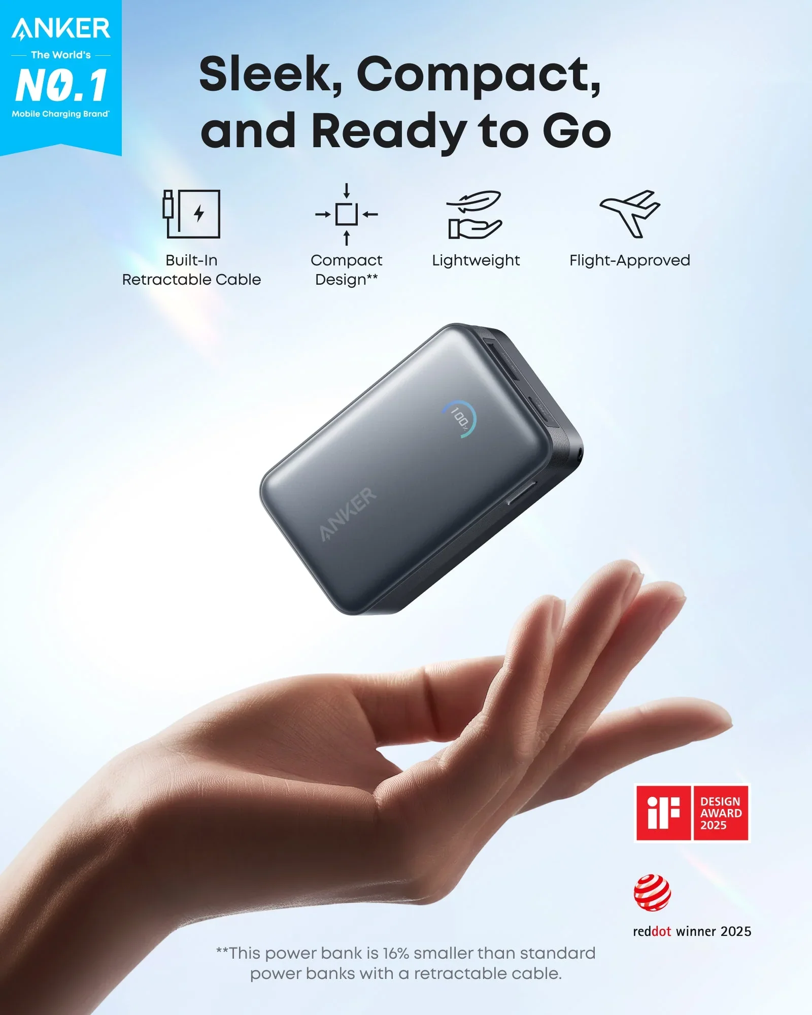 Anker Nano Power Bank 10K, 45W, Built-In Retractable USB-C Cable - Image 6