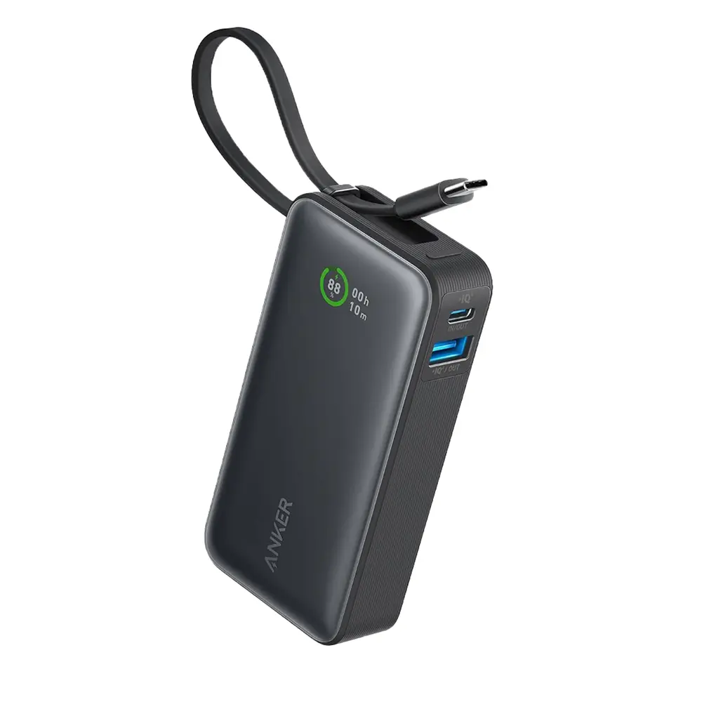 Anker Nano Powerbank 10,000mah 30w Built In Usb C Cable