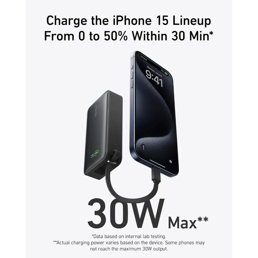Anker Nano Powerbank 10,000mah 30w Built In Usb C Cable - Image 2