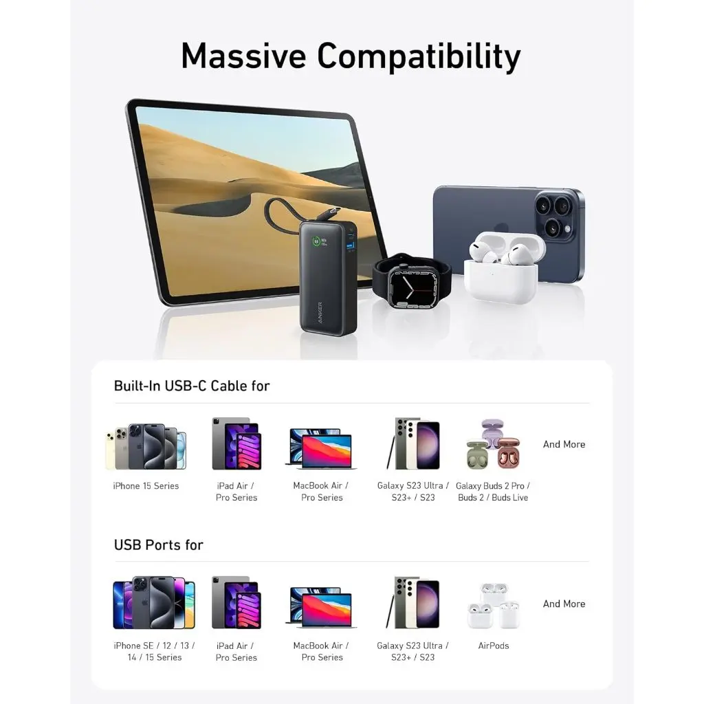 Anker Nano Powerbank 10,000mah 30w Built In Usb C Cable - Image 6